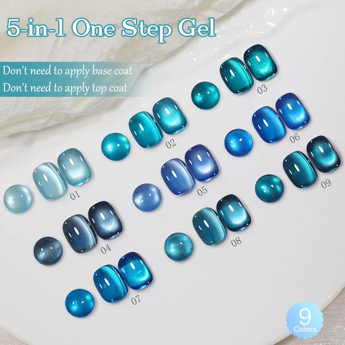 Nail Art Ice Blue - 1 шт. SHAKA Гель-лак для ногтей