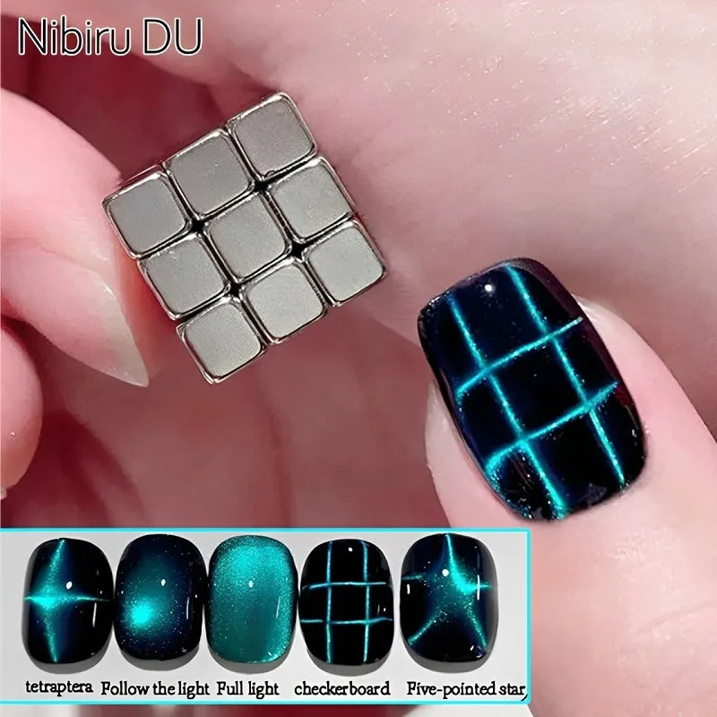 Striping Tape Nail - 27 шт., магнитный куб «кошачий глаз»