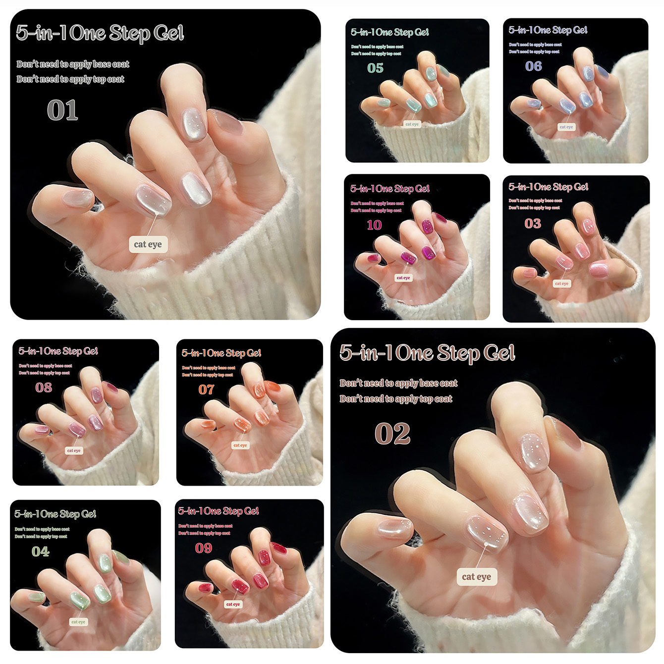 Nail Art Ice Blue - 1 шт. Новинка! Гель-лак 5-в-1 TC