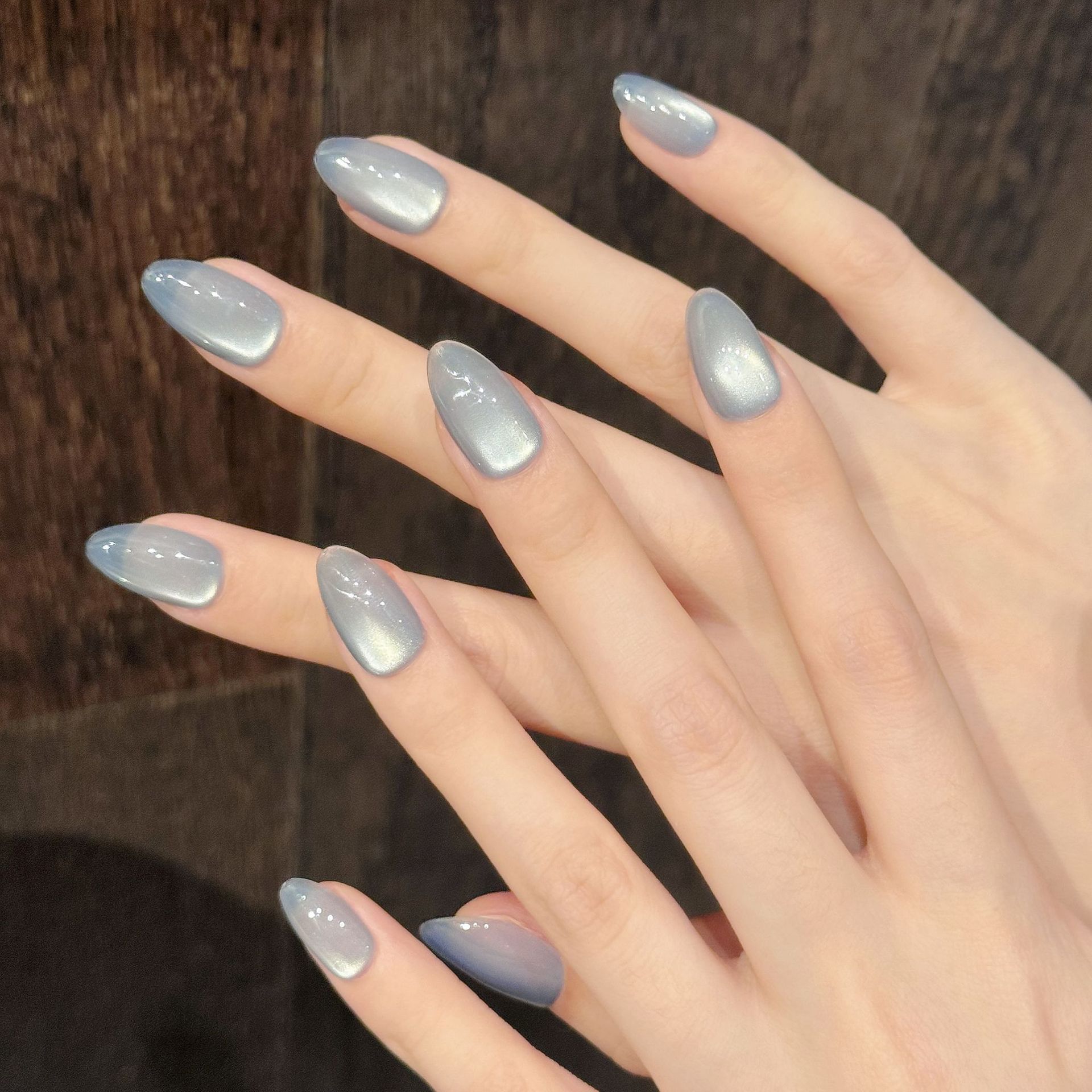 10 шт. синих накладных ногтей  – обзор и цена Nail Art Cat Eye