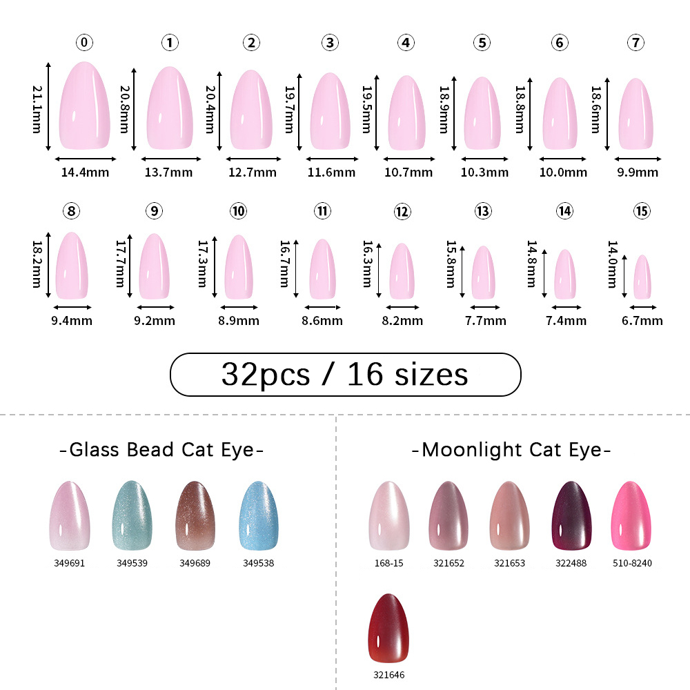 VITAGWX 32 шт. накладных ногте – обзор и цена Nail Art Cat Eye