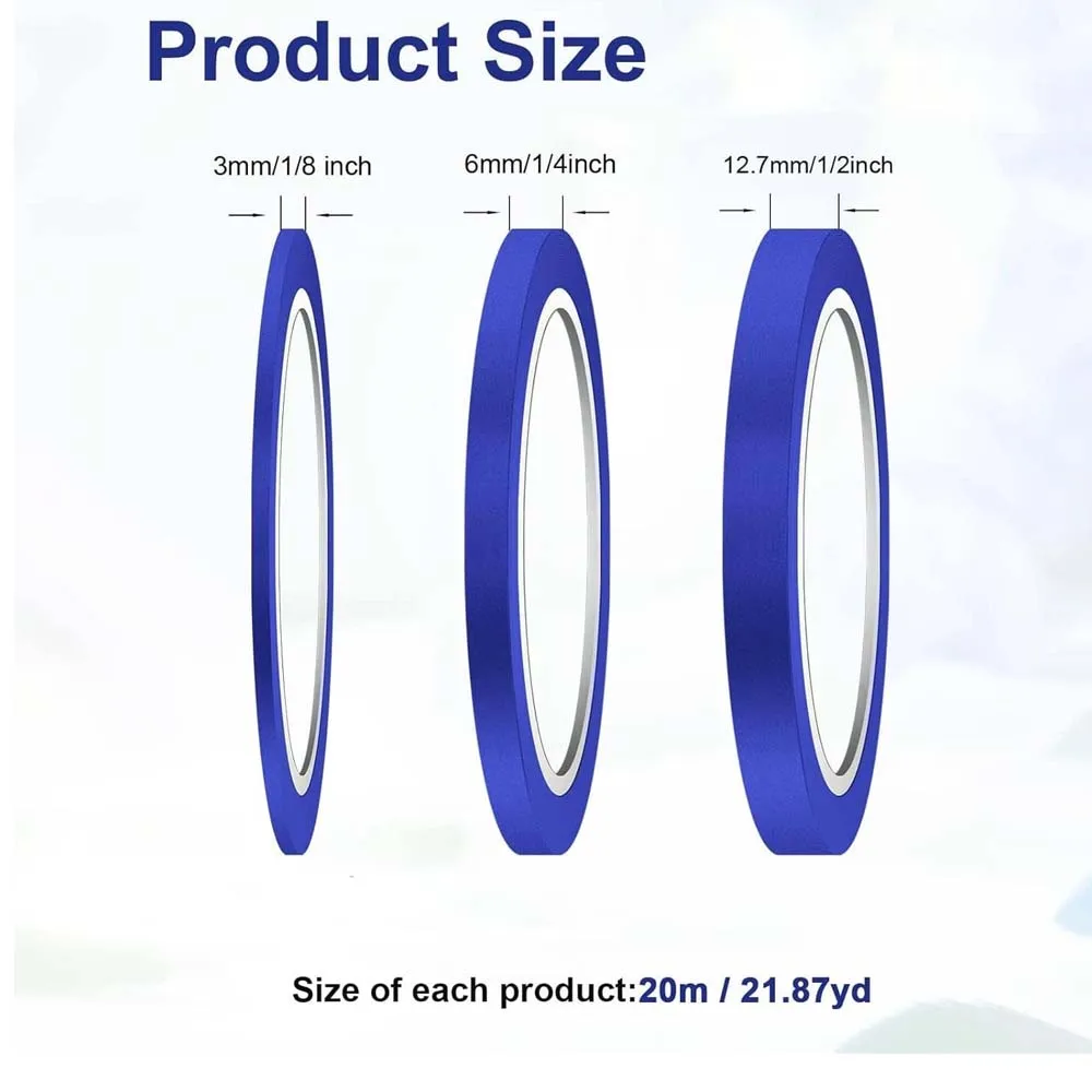 3 рулона синей ленты подходят  – обзор и цена Striping Tape Nail