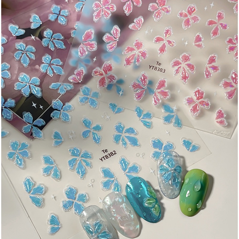Прозрачные зеленые, синие, роз – обзор и цена Nail Art Ice Blue