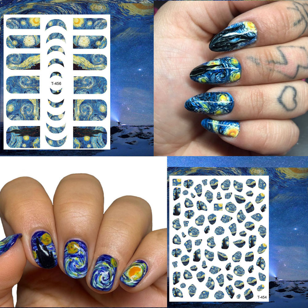 1 шт., Ван Гог, ночь, романтич – обзор и цена Nail Art Van Gogh