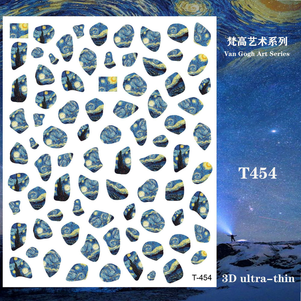 1 шт., Ван Гог, ночь, романтич – обзор и цена Nail Art Van Gogh