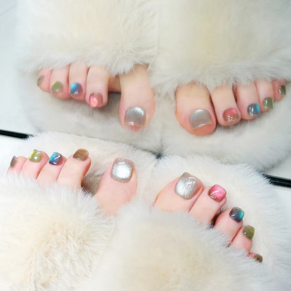 24 шт., накладные ногти на ног – обзор и цена Nail Art Cat Eye