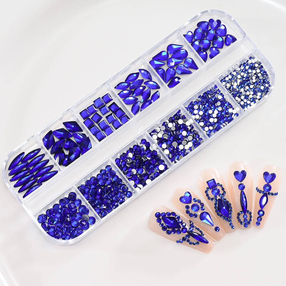 1 коробка, королевские синие с – обзор и цена Nail Art Queen